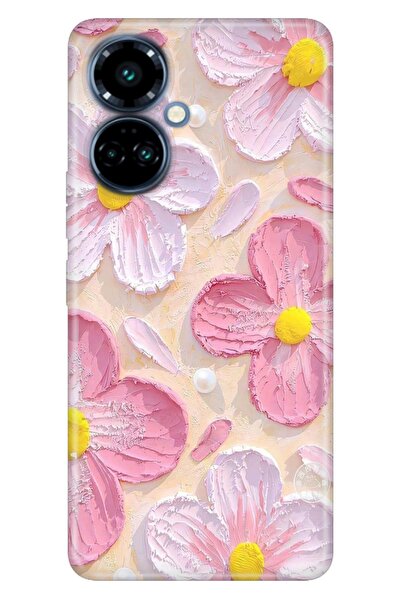 TECNO Camon 19 Pro (CI8n) Kılıf Paint Botanical Temalı Desenli Darbe Emici Si...