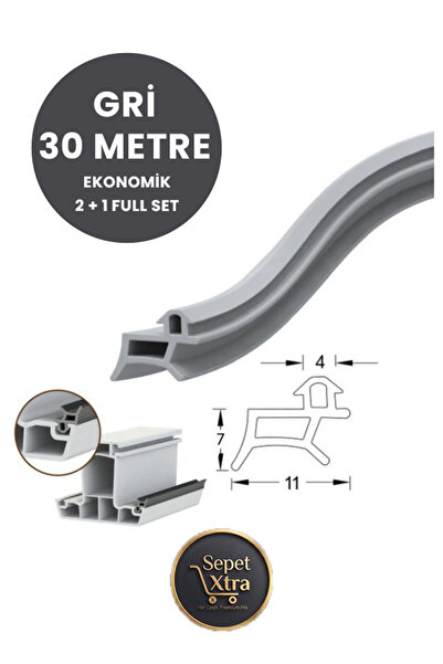 Conta Mini Ev Paketi: Gri Kapı Pencere Fitil Seti 30 Metre - 2 Adet Pencere +...