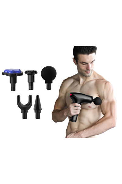 OEM Professional muscle massage gun, 5 interchangeable heads, 8 intensity lev...