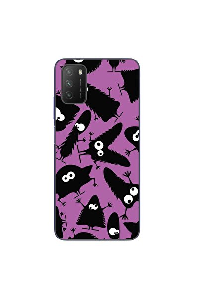 OEM Case compatible with Xiaomi Poco M3 Silicone Gel Tpu Black Monsters Pattern