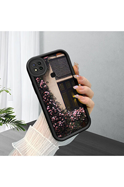 SLIMFELT Redmi 9C/10A Uyumlu Retro Çiçek Baskılı, Şık ve Zarif, Şok Emici Sil...
