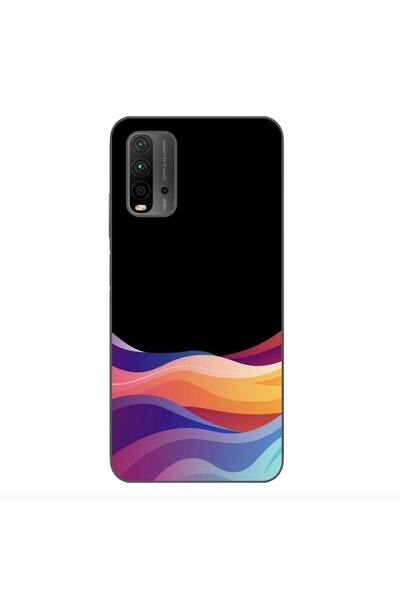 OEM Case compatible with Xiaomi Redmi 9T Silicone Gel Tpu Pattern Neon Waves