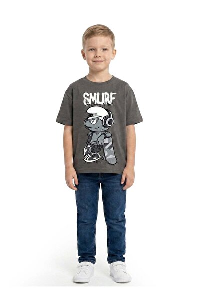 Trucare Toddler Boys Smurfs Urban Style Graphic Oversized T-Shirt