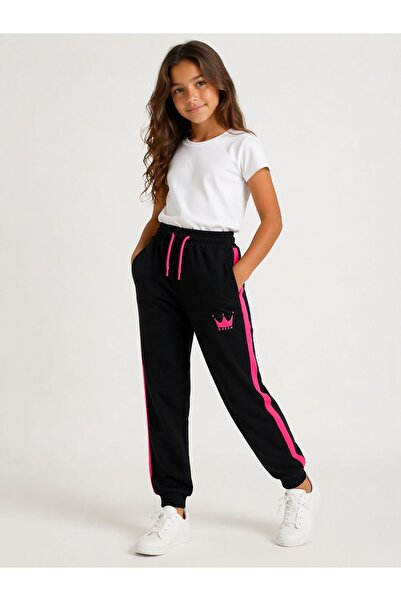 Eşofmancım Girls' Sweatpants with Ribbed Legs