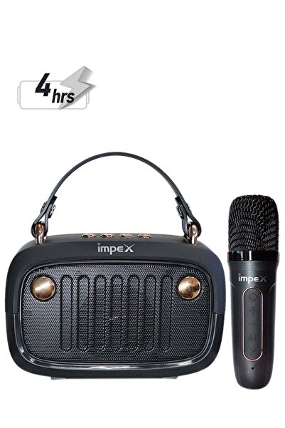 IMPEX Karaoke Bluetooth Portable Speaker With Wireless Mic With Voice Modulat...