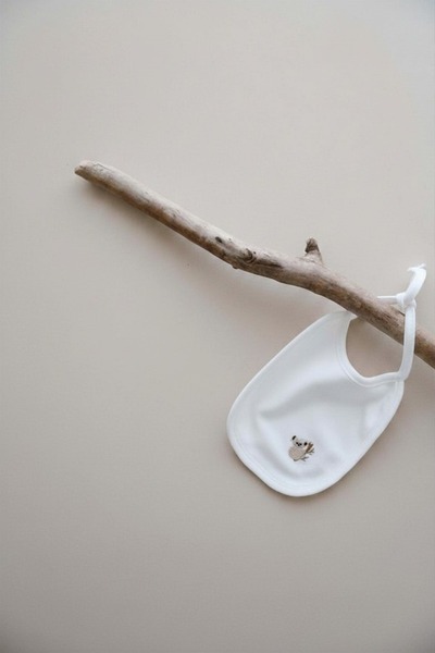 OhlalaKoala White Koala Embroidered Piping Apron