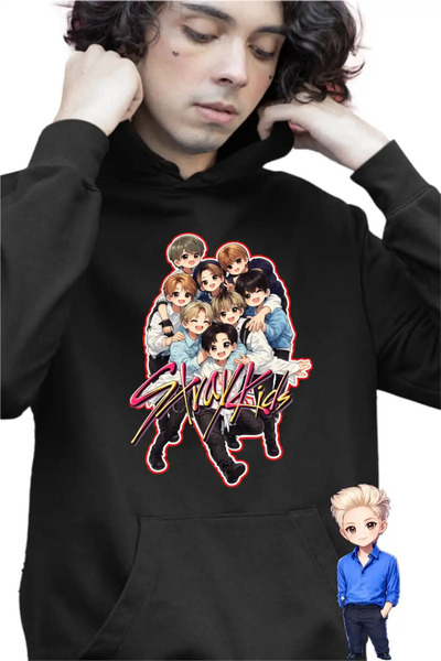 OEM Παιδικό Φούτερ με Κουκούλα για Αγόρια Stray Kids Εμπορεύματα Anime K-pop ...