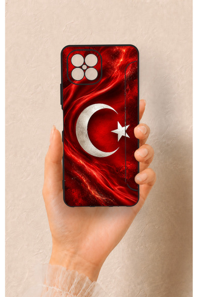Vip Case Omix X600 Uyumlu Türk Bayrağı Desenli Silikon Kılıf