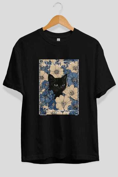 Ankhises Μπλουζάκι  "For the Love of Cats " με 4 στάμπες γάτας στο μπροστινό ...