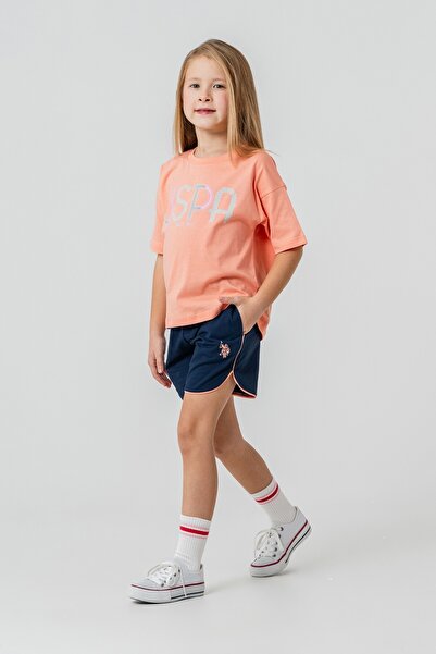 U.S. Polo Assn. KIZ ÇOCUK ŞORT TAKIM, %100 Pamuk / %100 Cotton