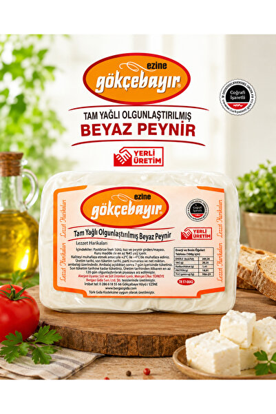 GÖKÇEBAYIR Tam Yağlı Ezine İnek Peyniri (700-800g)