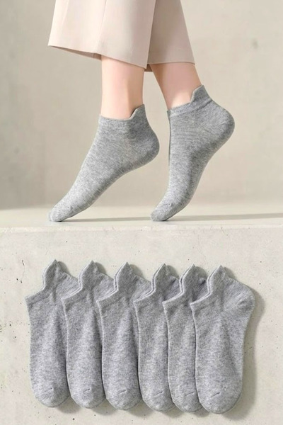 Socks Stores 6 perechi de șosete unisex, gri, cu urechi, pentru pantofi sport...