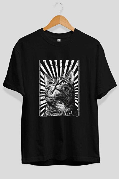 Ankhises Μπλουζάκι  "For the Love of Cats " με στάμπα γάτας στο μπροστινό μέρ...