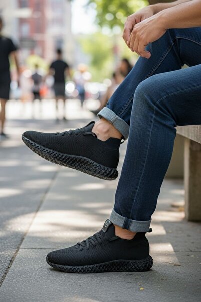 SHOUGO Comfortable, Lightweight, Non-Sweating Men's Knitwear Walking Sports Shoes