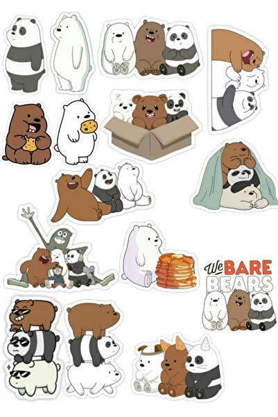 Buki'nin Atölyesi We Bare Bears Autocolant Telefon Laptop Notebook Tabletă Ca...