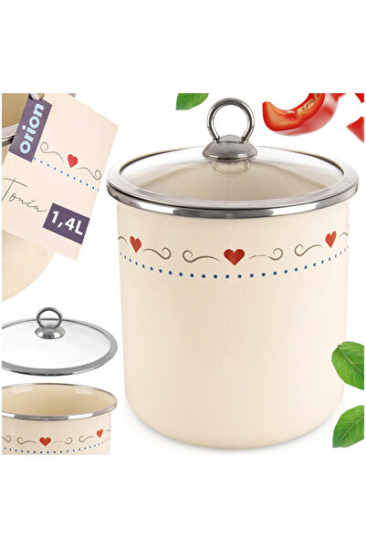 Orion Set Recipiente Alimente Tonca, Capac Sticla, 1.4 L, 13x13x17 cm, Otel E...