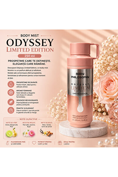 V.V LOVE Parfum Arabesc Body Mist Odyssey Limited Edition 250 ml – Aromă Fres...