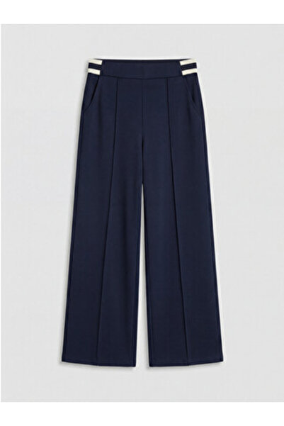 LC Waikiki New Season Navy Blue Soft Touch Women's Sweatpants with Elastic Waist