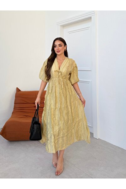 Aryesa butik FİTİLLİ İÇİ ASTARLI PREMİM ELBİSE