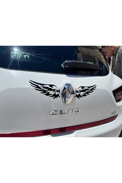 Mavera Stickers Car Rear Logo Wing Sticker Black