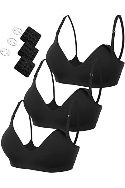 OEM Set 3 Sutiene Alăptare, Fără Sârmă, Decolteu V, Acces Rapid Clip, Confort...