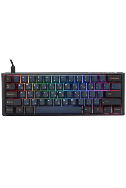 Ducky One 3 Pro Mini Nazca Line RGB Ενσύρματο USB Cherry MX2A Speed Silver Πλ...