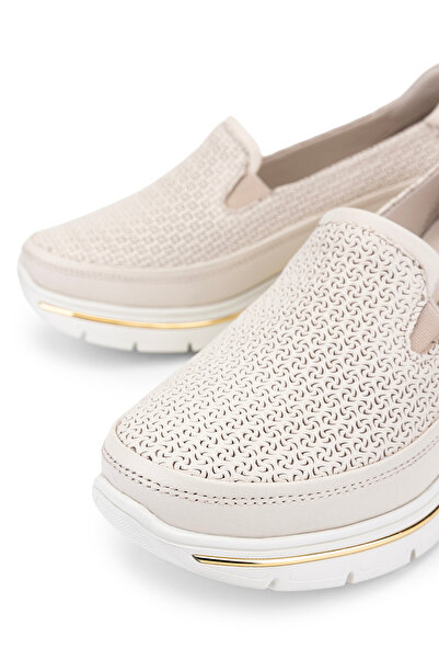 Tamer Tanca Kadın Hakiki Deri Krem Sneakers & Spor Ayakkabı