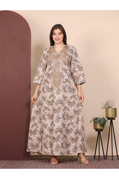 AFandina Embroidered Linen Summer Robe – Lightweight Comfort All Day Long