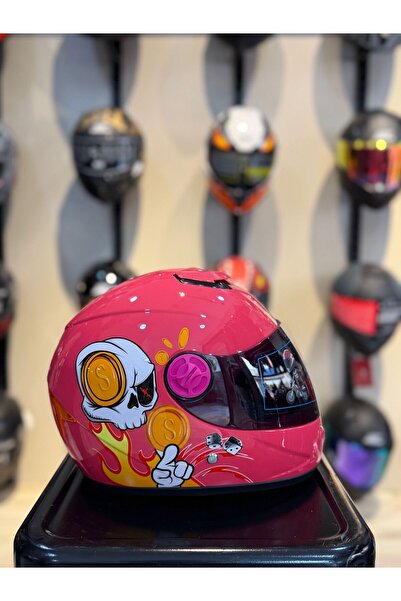 freem YA -201VR SKULL Full Face Çocuk Kaskı