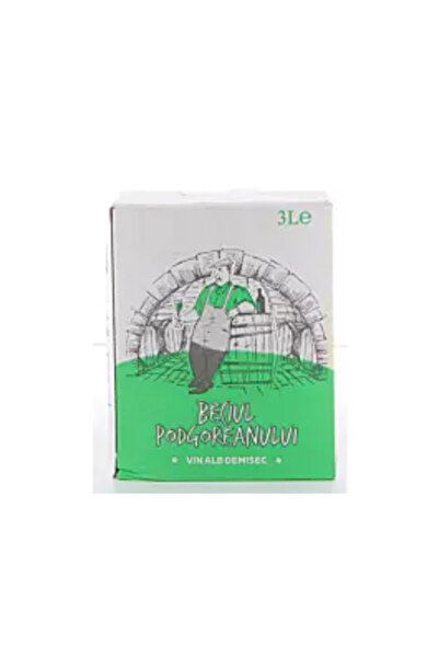 NN Semi-dry White Wine Beciul Podgoreanului, 3 L