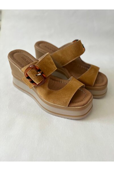 Butik NOBLE SHOES HAKİKİ DERİ DOLGU TOPUK KADIN TERLİK
