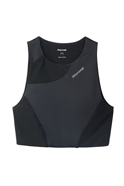 NNormal Top de alergare pentru femei Trail Cropped-Negru-L