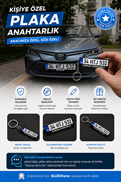 Kişiye Özel Plaka Anahtarlık