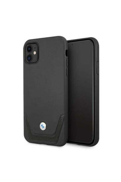 BMW Husă BMHCN61RSWPK din piele perforată, pentru Apple iPhone 11, negru