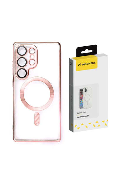WOZINSKY Carcasă Magsafe placată galvanic pentru Samsung Galaxy S24 FE - roz