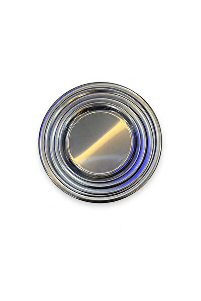 EKİM TOYS 5 Piece Stainless Steel Round Presentation Tray Set