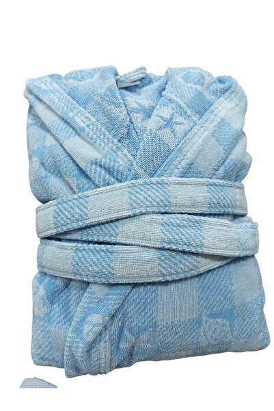 Özdilek (OUTLET) Shell Plaid Kadife Kapüşonlu Bornoz (XL BEDEN)