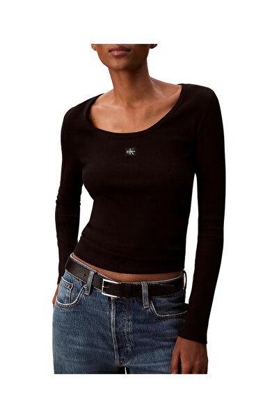 Calvin Klein Γυναικείο Μακρυμάνικο T-shirt Μαύρο LV047D218G-UB1