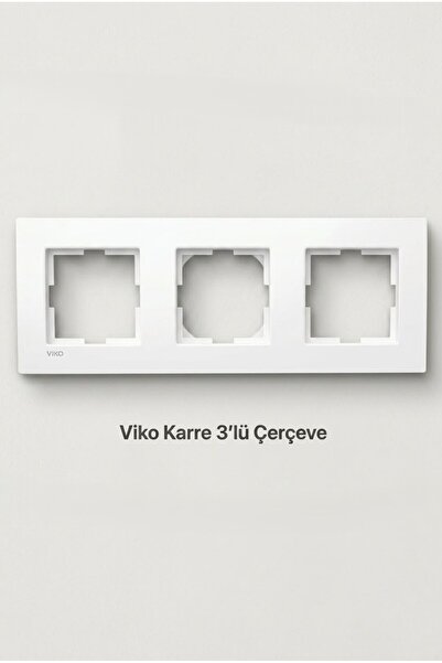 VİKO Karre 3'lü Çerçeve Beyaz