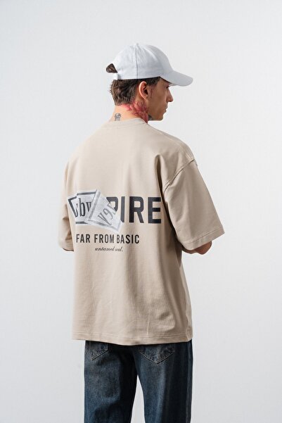 Respire x Itsbyzey Tricou supradimensionat Bej