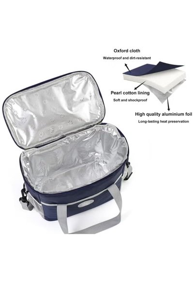 HI-FINE Lunch Bags Lunch Bag for Women Men and Kids Reusable Lunch Bags with Bottle Holder and Side Pockets Insulated Cooler Tote Bag for Work Picnic or Travel