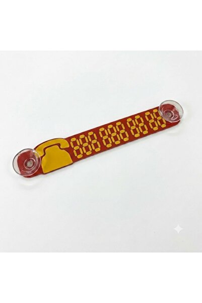 Oto Aksesuarcım Car Windshield Phone Number Parking Plate Plexiglass Red Yellow
