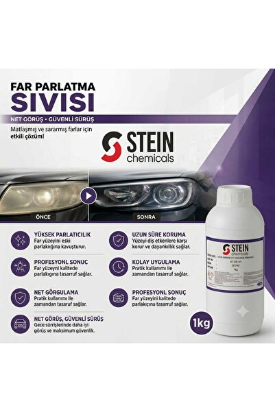 STEİN FAR PARLATMA SIVISI, BUHARLI FAR TEMİZLEYİCİ, KLOROFORM 1KG