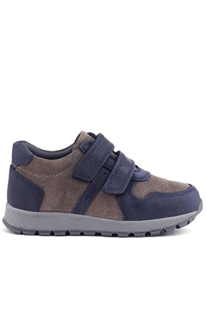 OrtopedikAL Rakerplus 3750 3750-Lgr 100% Leather Velcro Navy Blue Gray Sneake...