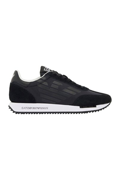 Emporio Armani Pantofi sport vintage EA7 Negru și Alb - AF28085-7X000870-MC666