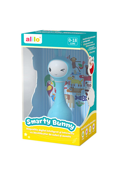 Alilo Iepuras interactiv pentru bebelusi, Alilo, Smarty, Albastru, RO/EN