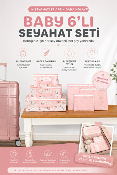 Funny Life Set od 6 komada putne torbe za organizaciju za bebe – Organizator ...