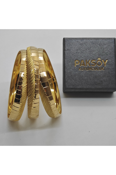 paksoy kuyumculuk 22 Ayar Altın Bilezik Yılan Derisi 10.12gr - BZ01503