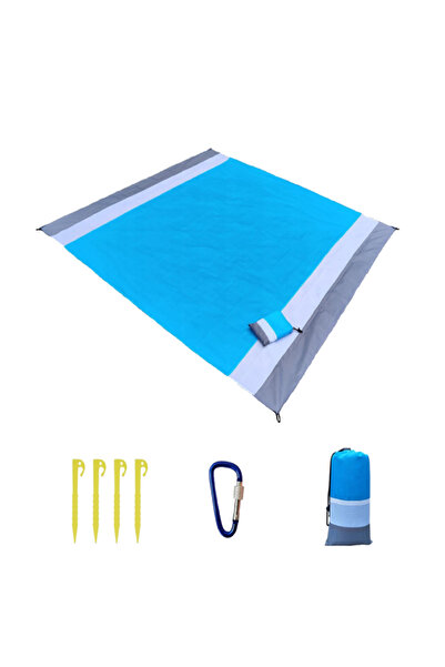 OEM Set Plaja Cu Cuie Si Sac De Transport, 210x200 cm, Acoperire Impermeabila...