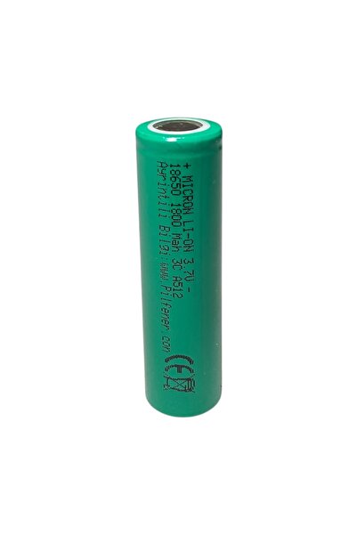 Micron 18650 Şarjlı Pil 3.7V 1800mAh 3C Li-Ion Batarya Pil